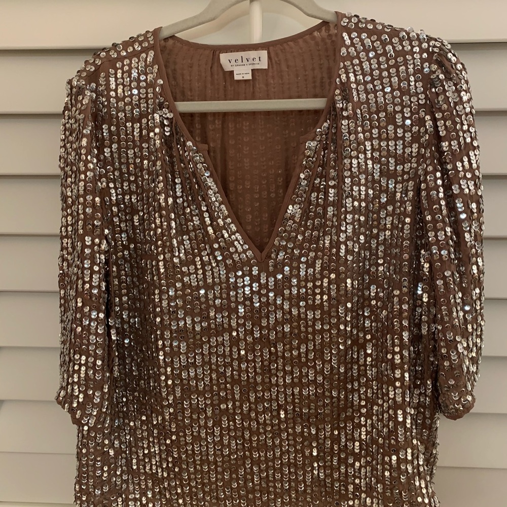 Velvet Sequin Top